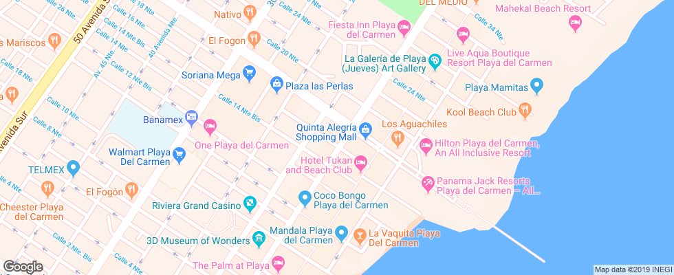 Отель Aspira Hotel & Beach Club на карте Мексики