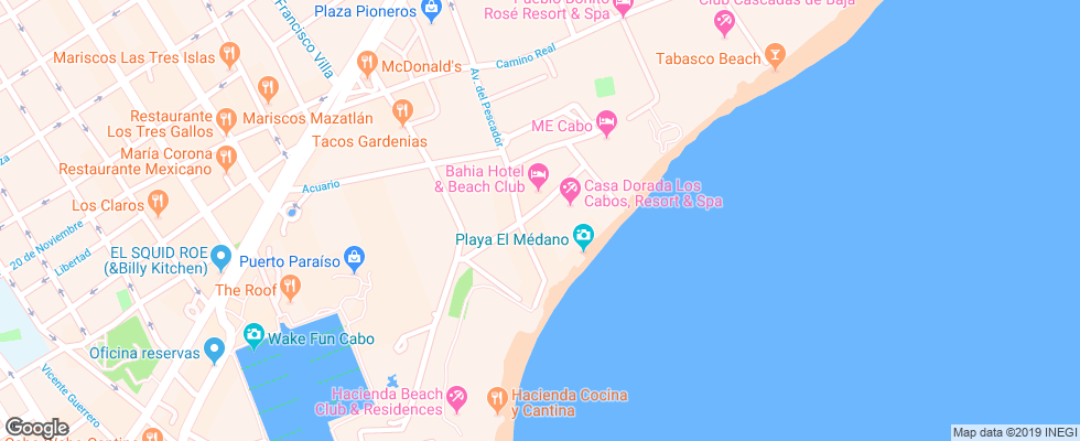Отель Bahia Hotel & Beach Club на карте Мексики
