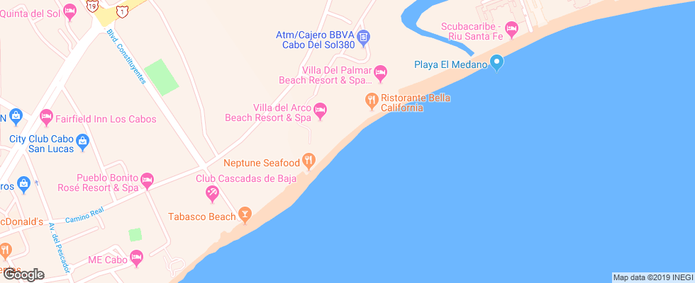 Отель Barcelo Los Cabos Palace Deluxe на карте Мексики