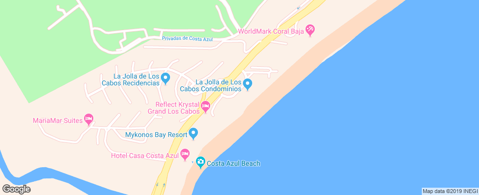 Отель Bel Air Collection Resort & Spa Cabos на карте Мексики