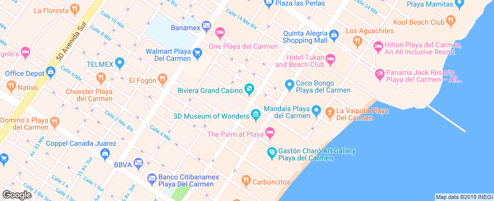 Отель Cache Hotel Boutique на карте Мексики