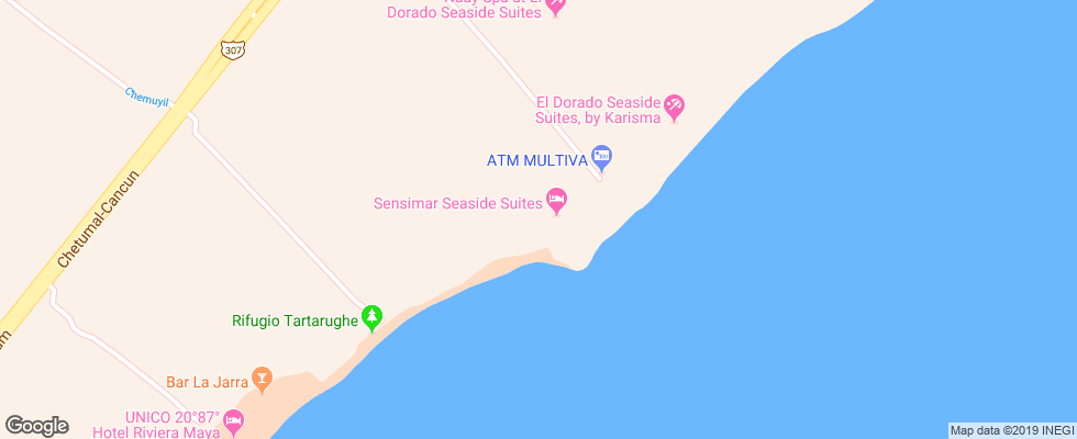 Отель El Dorado Seaside Suites на карте Мексики