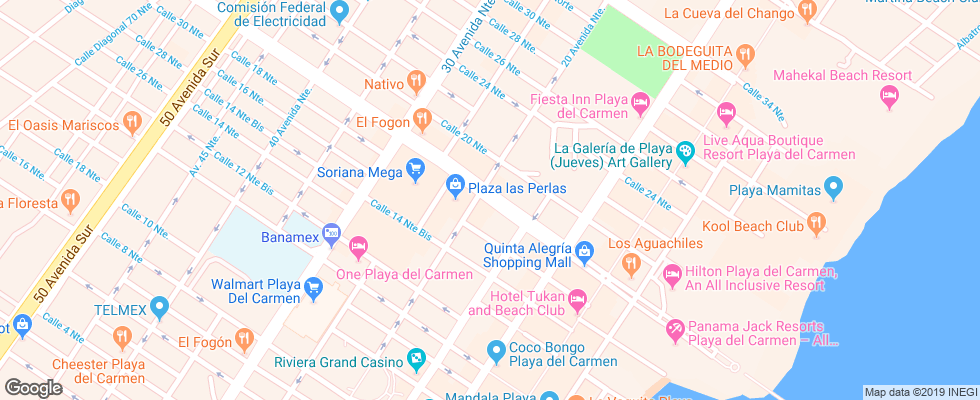 Отель Las Golondrinas на карте Мексики