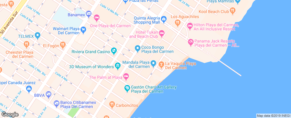 Отель Mosquito Beach Hotel на карте Мексики