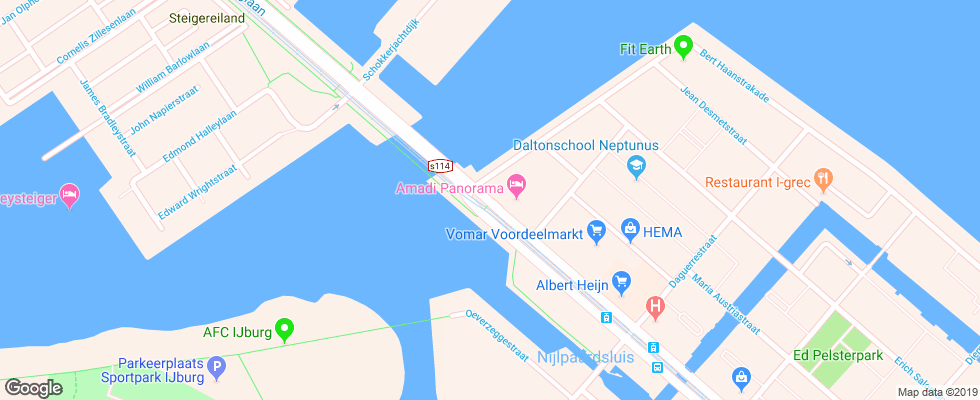 Отель Amadi Panorama на карте Нидерланд