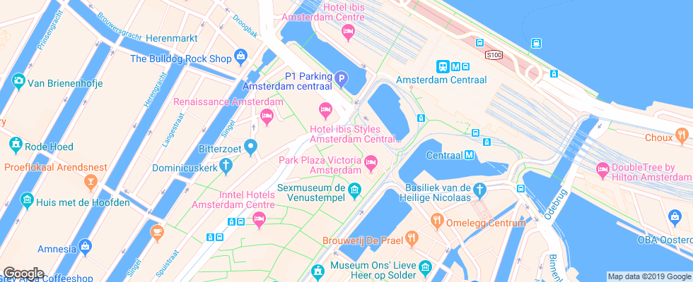 Отель Art Otel Amsterdam на карте Нидерланд