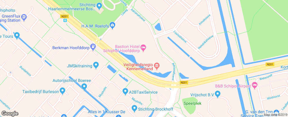 Отель Bastion Hotel Schiphol/hoofddorp на карте Нидерланд