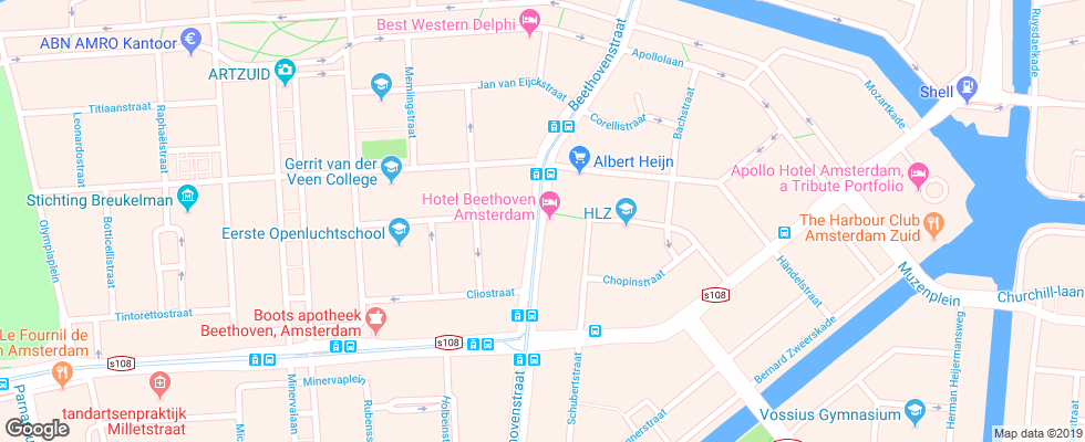 Отель Beethoven на карте Нидерланд