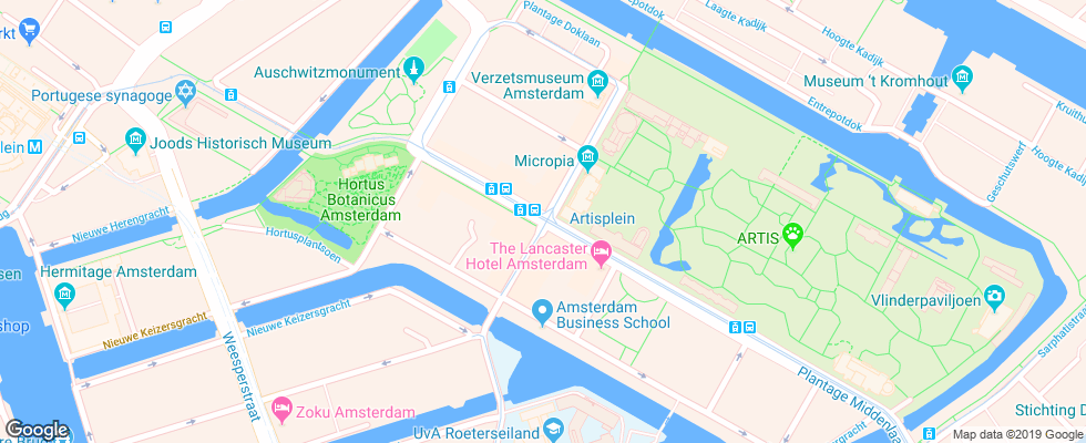 Отель Plantage на карте Нидерланд