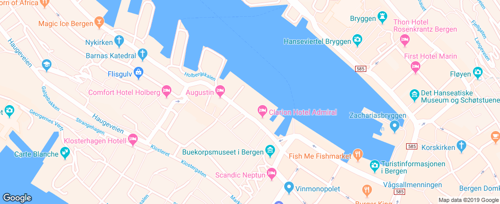 Отель Clarion Hotel Admiral на карте Норвегии