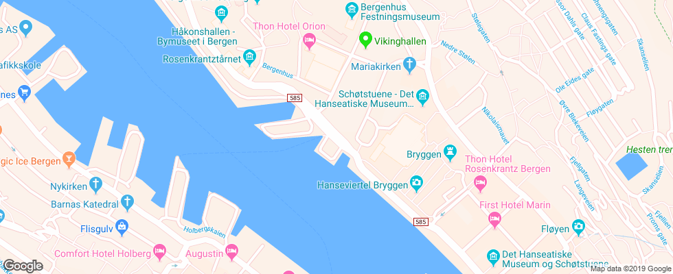 Отель Radisson Blu Royal на карте Норвегии