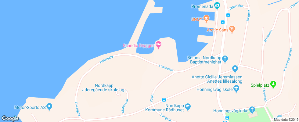 Отель Scandic Bryggen на карте Норвегии