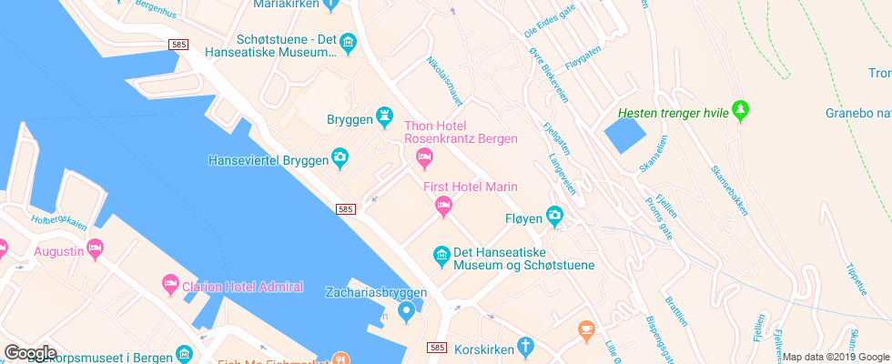 Отель Thon Hotel Rosenkrantz на карте Норвегии