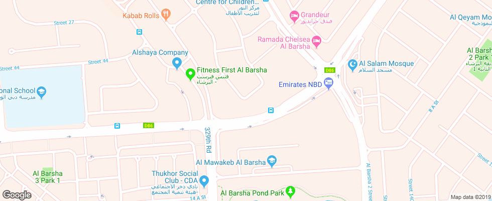 Отель Abidos Hotel Apartment Al Barsha на карте ОАЭ