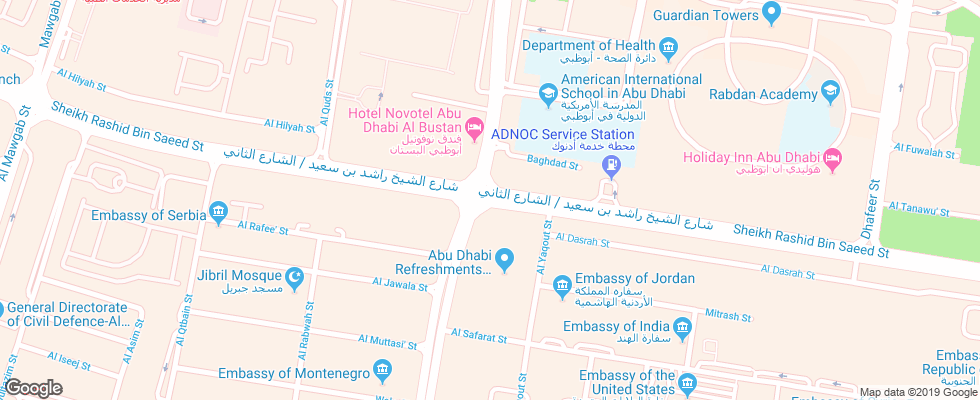 Отель Adagio Al Bustan Abu Dhabi на карте ОАЭ