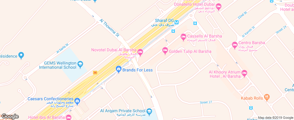 Отель Adagio Premium Dubai Al Barsha Aparthotel на карте ОАЭ