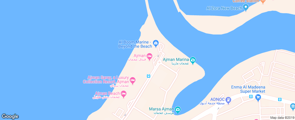 Отель Ajman Hotel на карте ОАЭ