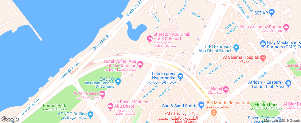 Отель Al Ain Palace на карте ОАЭ