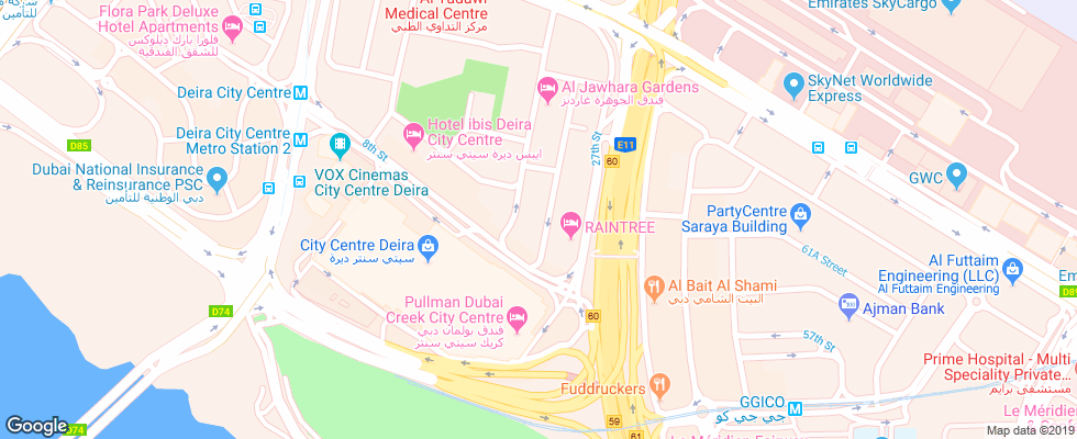 Отель Al Deyafa Hotel Apartments на карте ОАЭ
