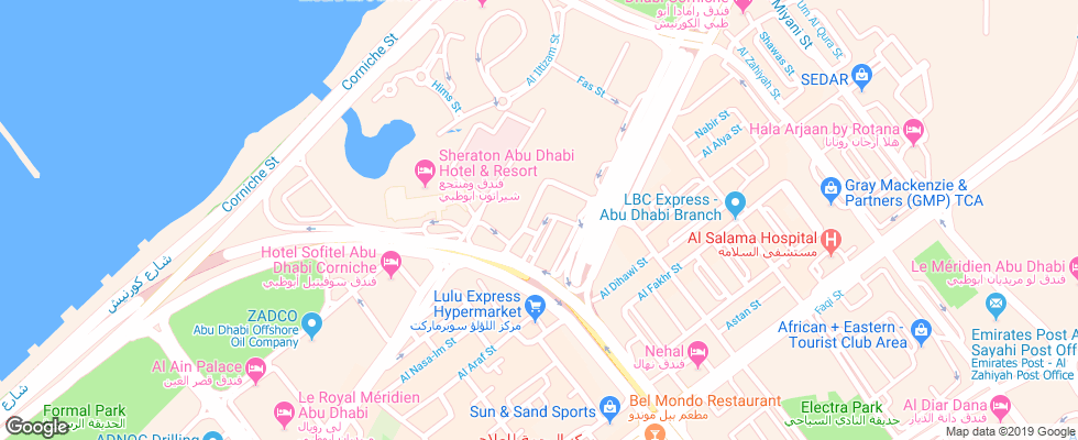 Отель Al Diar Regency Hotel на карте ОАЭ