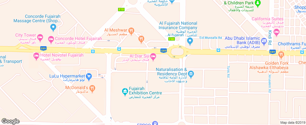 Отель Al Diar Siji на карте ОАЭ
