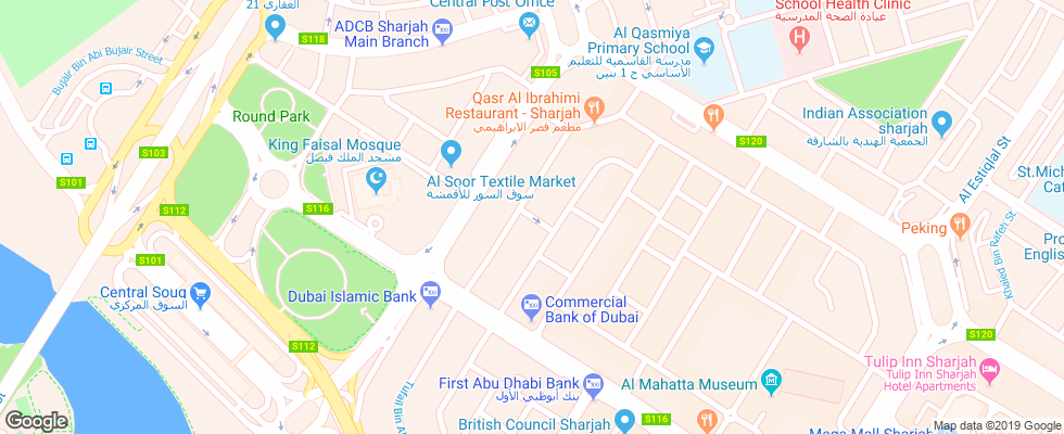 Отель Al Hayat Hotel на карте ОАЭ