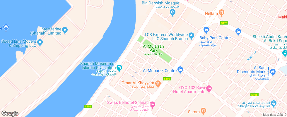 Отель Al Majarah Residence на карте ОАЭ