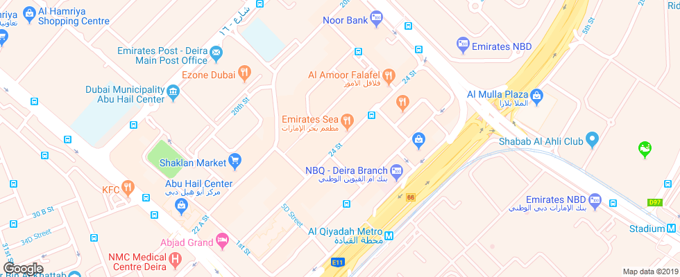 Отель Al Manar Hotel Apartments на карте ОАЭ