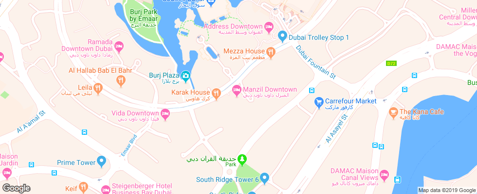 Отель Al Manzil Hotel на карте ОАЭ