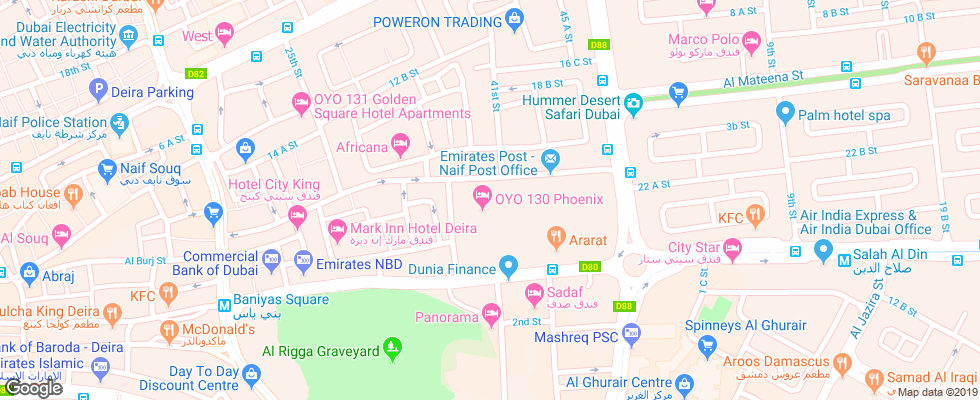 Отель Al Nakheel Apartments на карте ОАЭ