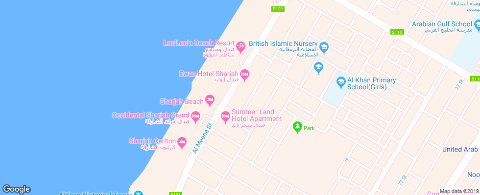 Отель Al Seef Hotel By Jumeirah на карте ОАЭ