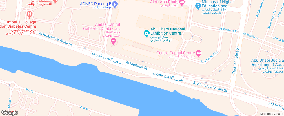 Отель Aloft Abu Dhabi на карте ОАЭ