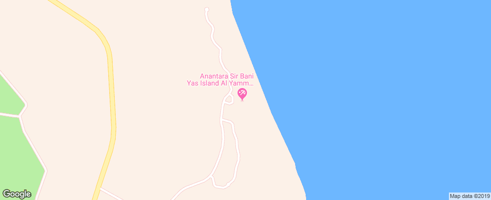 Отель Anantara Al Yamm Villas на карте ОАЭ