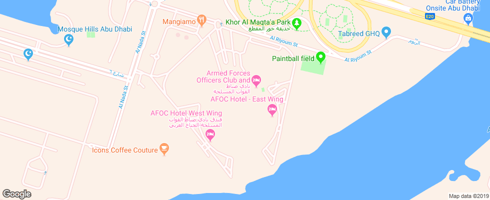 Отель Armed Forces Officers Club & Hotel на карте ОАЭ