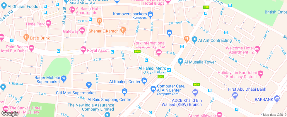 Отель Ascot Hotel Apartment на карте ОАЭ