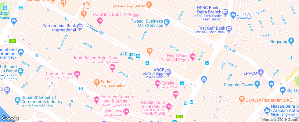 Отель Auris Apartments Deira на карте ОАЭ