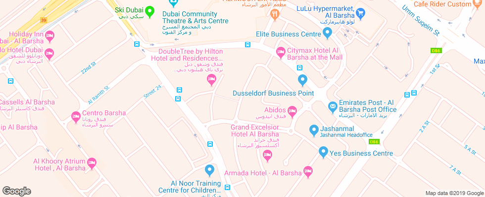 Отель Auris Lodge на карте ОАЭ