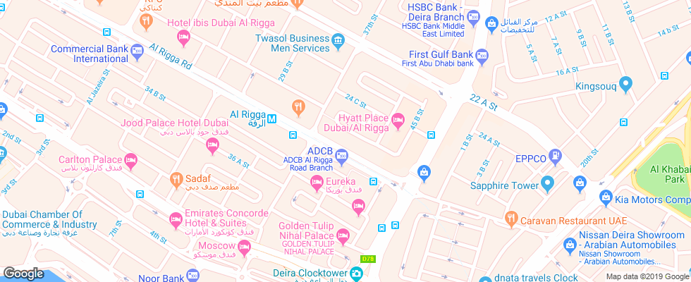 Отель Avenue Hotel на карте ОАЭ