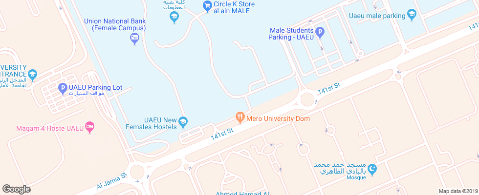 Отель Ayla на карте ОАЭ