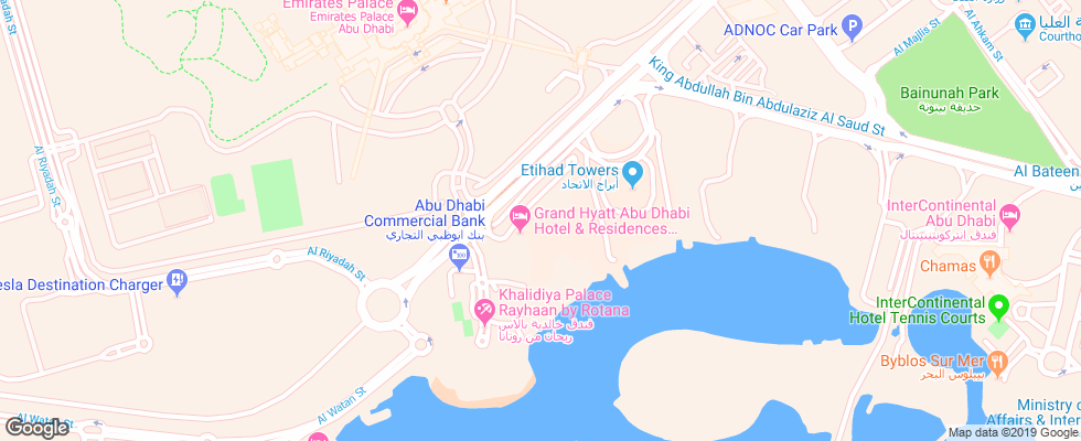 Отель Bab Al Qasr Hotel на карте ОАЭ