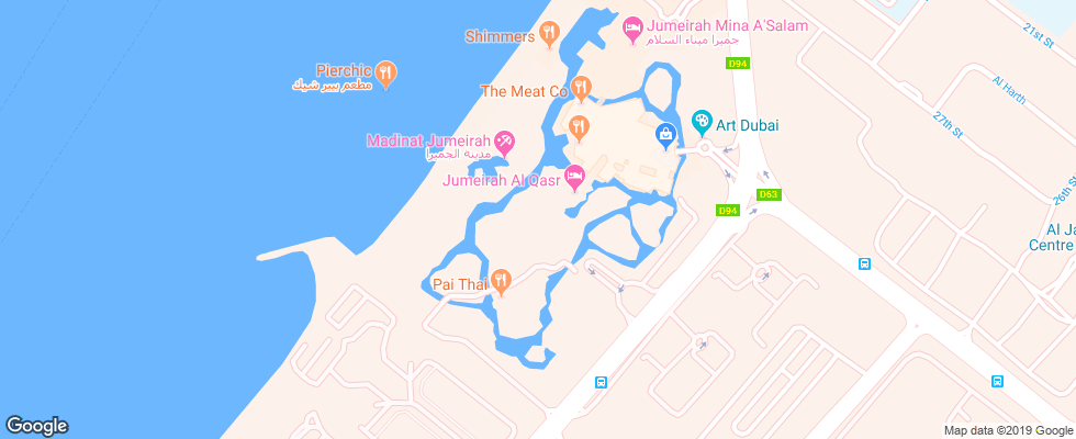 Отель Beit Al Bahar Villas на карте ОАЭ
