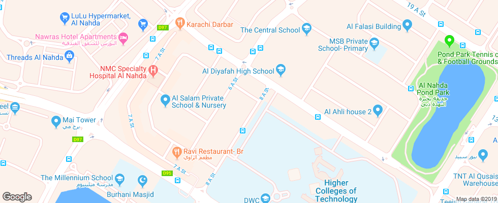 Отель Boulevard City Suites на карте ОАЭ