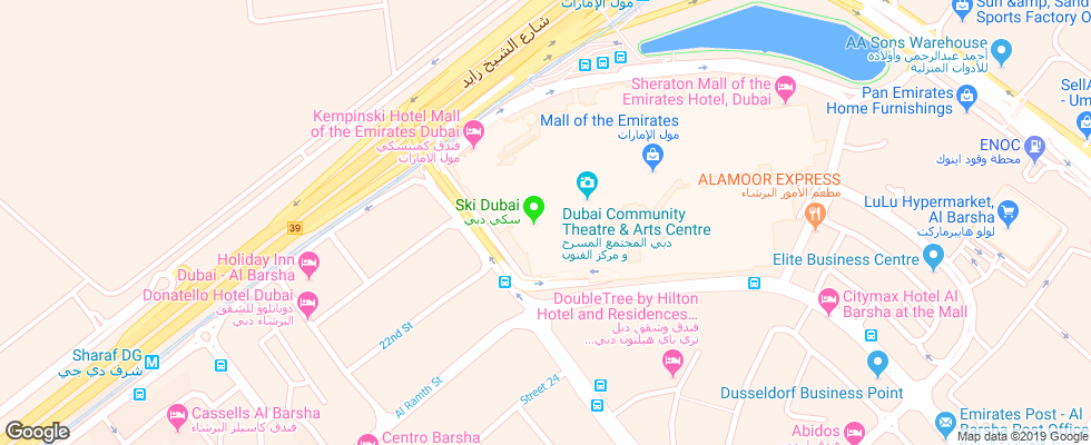 Отель Carlton Downtown на карте ОАЭ