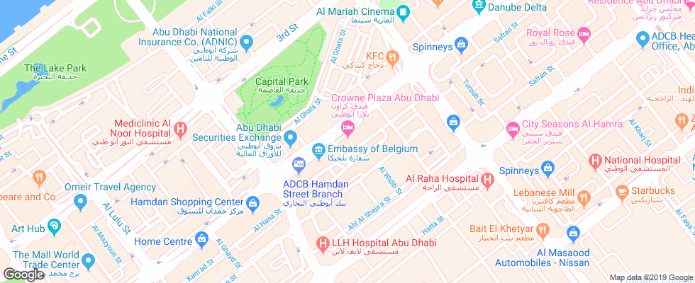 Отель Centro Al Manhal Rotana на карте ОАЭ