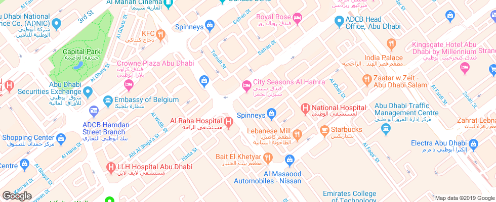 Отель City Seasons Al Hamra на карте ОАЭ