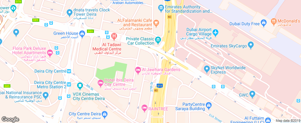 Отель City Seasons Hotel на карте ОАЭ