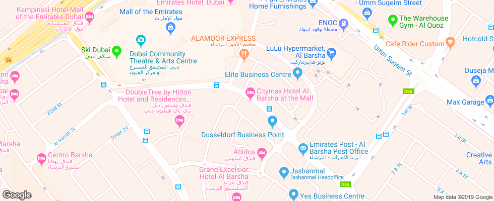 Отель Citymax Hotel Al Barsha на карте ОАЭ