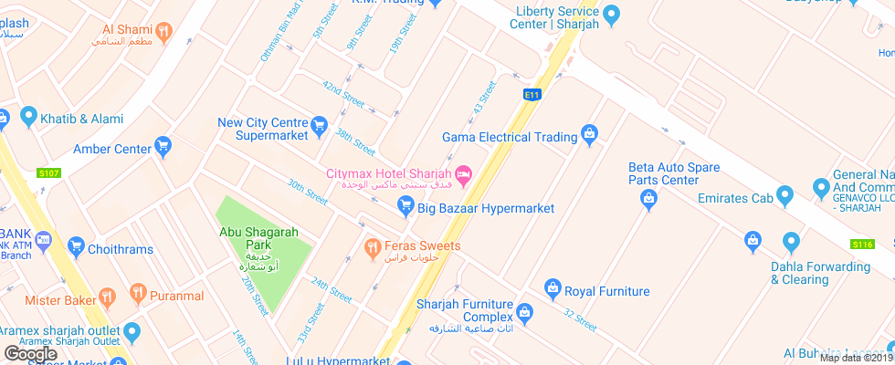 Отель Citymax Hotel Sharjah на карте ОАЭ