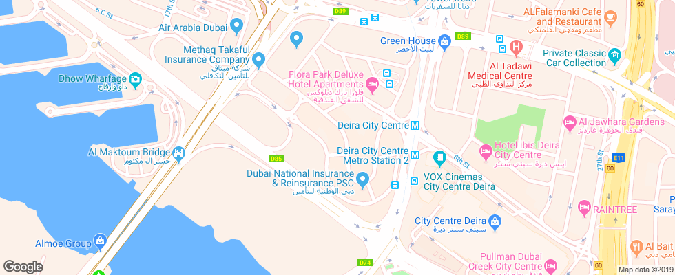Отель Copthorne Hotel на карте ОАЭ
