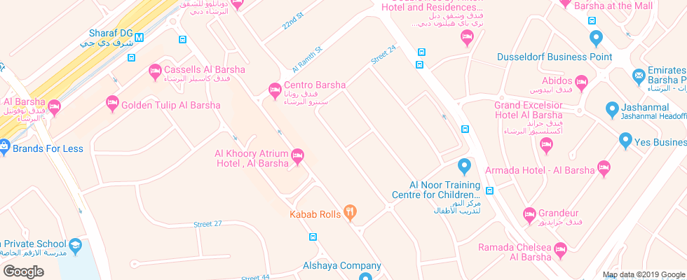 Отель Coral Boutique Villas на карте ОАЭ
